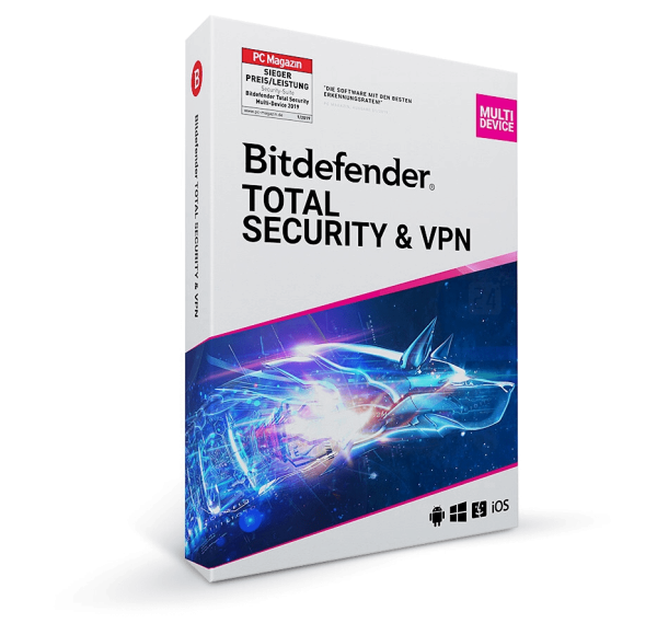 Bitdefender Total Security inkl. Unbegrenztes VPN 2025